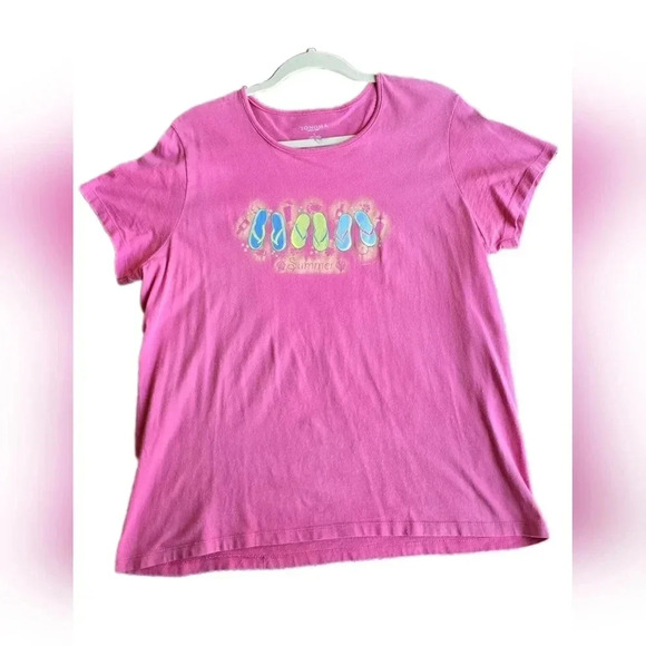 Sonoma, Size L, Pink Graphic Tee - Picture 3 of 4